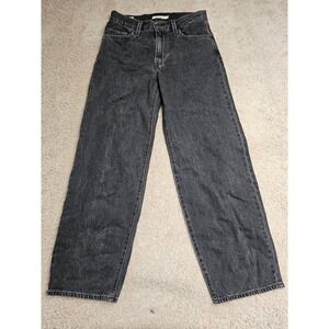 Levis Premium Baggy Dad Jeans Washed Black Wide Leg A3494-0014 Womens 26x30